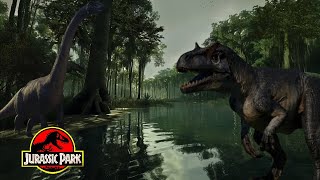 Prehistoric Rainforest Escape  Relaxing Jurassic Jungle Ambience with Roaring Dinosaurs [upl. by Hampton]