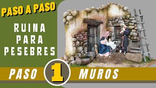 🇨🇴💪PASO A PASO 1 como hacer MUROS EN ICOPOR pesebres belenes dioramas APRENDE DE MANERA FACIL [upl. by Acirne]