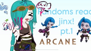 FANDOMS REACT  PT 1★ JINXpowder [upl. by Nahtal]