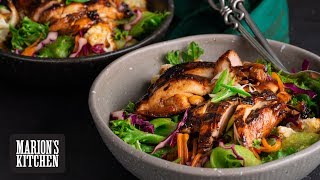 Sticky Grilled Chicken Salad  Marions Kitchen [upl. by Attener]