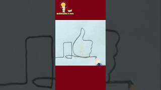 Facebook like button in single line hand drawing facebook likebutton singlelinedrawing art yt [upl. by Elyad280]