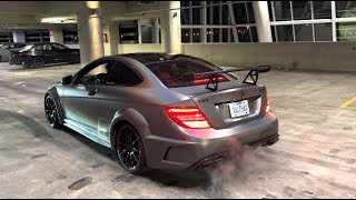 Cold Start Revs Tunnel Straight piped W204 C63 AMG Coupe c63amgW204C63AMGMercedesBenz [upl. by Foss]