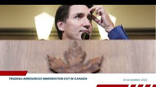 Trudeau Announces Immigration Cut in Canada [upl. by Mindi]