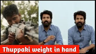 Thuppaki in right hand  Shivakarthikeyan amaran Trailer reaction  sai pallavi amaran real story [upl. by Alaehs]