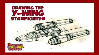 Star Wars How to draw the YWing starfighter [upl. by Ava481]