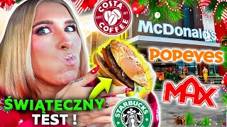 ŚWIĄTECZNE i ZIMOWE MENU ❄️McDonalds Costa Maxburgers Starbucks i popeyes Agnieszka Grzelak Vlog [upl. by Aisinoid]