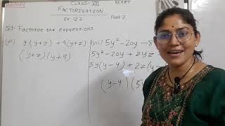 Factorization  Class 8 Maths  Exercise 122  Question 3Factorize Expressions  6th7th8th9th [upl. by Esorrebma]