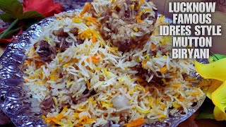 Lucknow famous idrees style Biryani recipe  Awadhi Biryani recipe from Lucknow [upl. by Ramu]