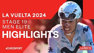 STATEMENT WIN 💪  La Vuelta a España Stage 19 Highlights  Eurosport Cycling [upl. by Notnarb911]