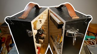 THE ULTIMATE LEATHER WORKING TOOLBOX  DIY Woodworking Project [upl. by Vesta492]