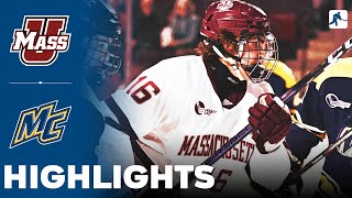 UMass vs Merrimack  NCAA College Hockey  Highlights  January 12 2024 [upl. by Eahsat161]