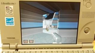 RETRO Toshiba Libretto 70CT playing ORIGINAL Duke Nukem 3D on Win95 [upl. by Harbot888]