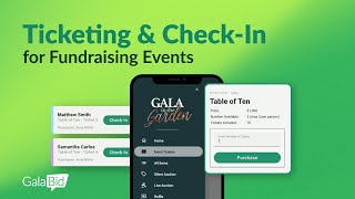 Ticketing amp CheckIn for Fundraising Events  GalaBid Fundraising [upl. by Neelahtak]