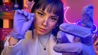 ASMR Face Exam👩🏻‍⚕️ fast paced latex gloves 🧤 kinda unpredictable [upl. by Batty]