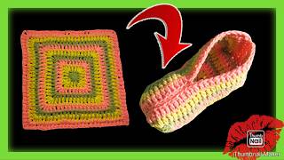 👟Crochet Slippers in Just 1 Hour with This Hack💝 [upl. by Armin]