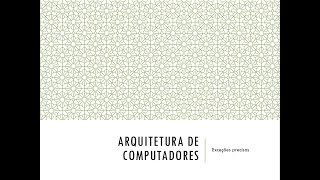 Aula 08  Arquitetura de Computadores  Exceções Precisas [upl. by Villada]