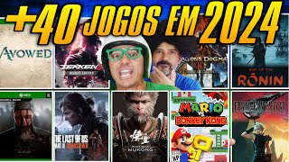 MAIS de 40 JOGOS PARA 2024 e suas DATAS ps5 xbox nintendo [upl. by Guod681]