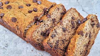 Easy Chocolate Chip Banana Bread Recipe [upl. by Tristas]