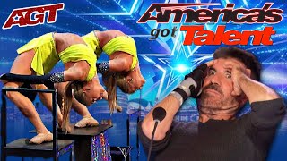 RYBKA TWINS AUDITION FOR AMERICAS GOT TALENT BTS [upl. by Yelmene390]