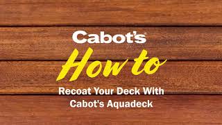 Cabots How to Recoat your Deck With Cabots Aquadeck [upl. by Letta]