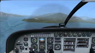 Cessna Grand Caravan landing at Chignik Lake FSX [upl. by Anigger]