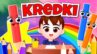 Kazio i KREDKI 🌈 Kolory dla dzieci po polsku  Bajka edukacyjna o kolorach i kredkach [upl. by Anaoj848]