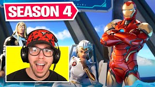 New SEASON 4 BATTLE PASS in Fortnite IRON MAN [upl. by Muller]