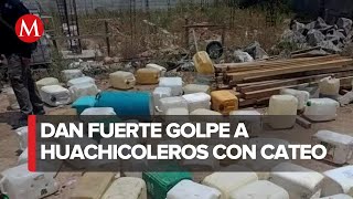 Desmantelan bodega de huachicol en Hidalgo encuentran 17 mil litros de hidrocarburo [upl. by Emmery651]