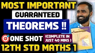 MOST IMPORTANT GUARANTEED MATHS 1 THEOREM12TH STD MATHS 1BOARD EXAM 2024PRADEEP GIRI SIR [upl. by Barnaby244]