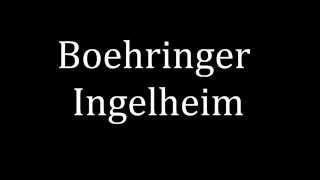 How to pronounce Boehringer Ingelheim [upl. by Whang574]