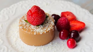 How To Make Caramelised White Chocolate Panna Cotta [upl. by Bela]