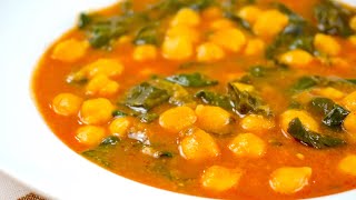 Garbanzos con espinacas  Potaje fácil y rápido [upl. by Deelaw141]