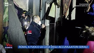 Roma a fuoco la casa degli accumulatori  La Vita in Diretta 19042023 [upl. by Sunil]