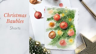 Magical Watercolor Christmas Painting  Timelapse [upl. by Idalina187]