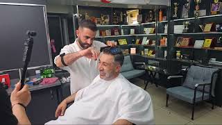 MY BARBER FRIEND CUT MY HAIR WITH ASMR RELAXING SOUNDS [upl. by Haden]