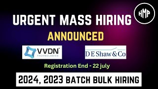 Off campus drive for 2024 2023 batch  direct test hiring  2024 batch hiring  2023 batch hiring [upl. by Doxia]