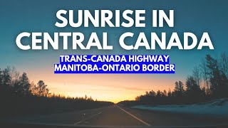 Scenic Drives Central Canada  ManitobaOntario Border  TransCanada Highway 4K [upl. by Eniar]