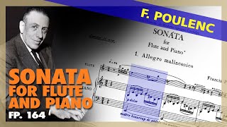 🎼F POULENC  Sonata for FLUTE and piano FP 164  Sheet Music Scrolling [upl. by Daigle]