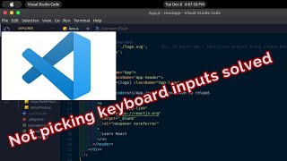 Vscode not showing keyboard inputes solved [upl. by Krever]