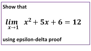 EpsilonDelta Proof Quadratic [upl. by Cahilly]