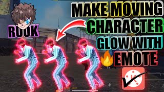 How to Make Moving Character Glow Like Ruok ff  Make Running Character glow effect Like Ruok ff [upl. by Ees]