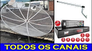 SAIU DO AR  COMO INSTALAR VÁRIOS CANAIS ABERTOS NA ANTENA PARABÓLICA TELADA BANDA C [upl. by Faxun209]