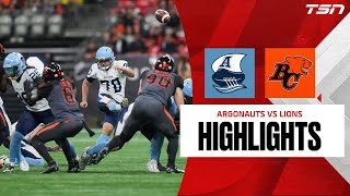 CFL WEEK 15 Toronto Argonauts vs BC Lions FULL HIGHLIGHTS [upl. by Breger]