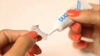 DUO Adhesive Clear  Strip Lash Application [upl. by Phaidra]