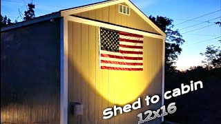 Shed to Cabin 12x16 build offgrid cabin building [upl. by Ailec4]