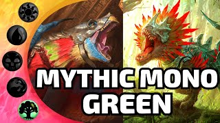 🟢Finding A Playable Mythic Mono Green Deck  MTG Magic the Gathering Arena Standard [upl. by Notsuj]