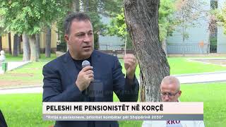 Peleshi me pensionistët në Korçë “Rritja e pensioneve prioritet kombëtar për Shqipërinë 2030” [upl. by Lahsiv]