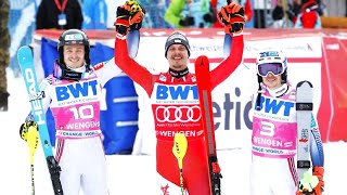 FIS Alpine Ski World Cup  Mens Slalom Run 2  Wengen SUI  2024 [upl. by Joella489]