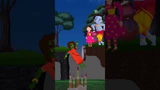 Jai shree Krishna 🚩🦚 radhe Krishna 🥹 shorts​ bhakti​ krishnabhajan​ cartoon [upl. by Imarej]