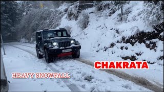 CHAKRATALOKHANDI COVERED IN SNOW  HEAVY SNOWFALL  LATEST CHAKRATA SITUATION  8022024 CHAKRATA [upl. by Ariella]